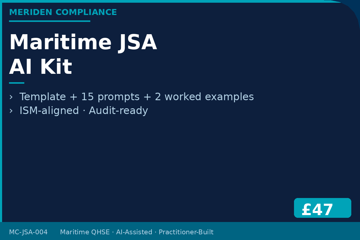 Maritime Job Safety Analysis (JSA) AI Kit